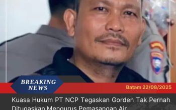 Kuasa Hukum PT NCP Tegaskan Gordon Tak Pernah Ditugaskan Mengurus Pemasangan Air