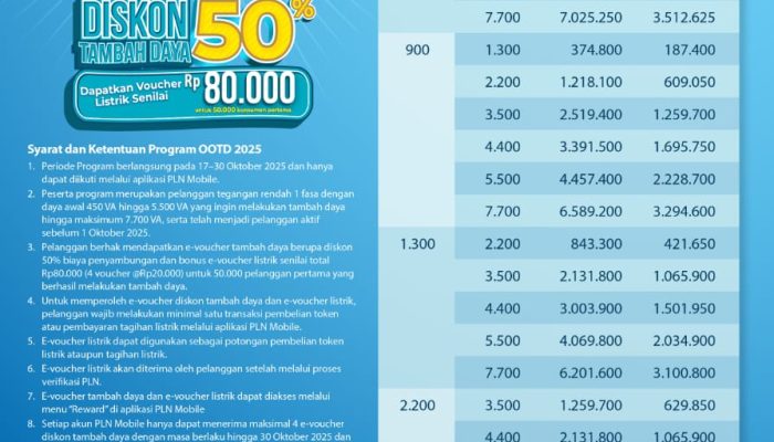 Peringati HLN Ke-80, PLN Berikan Apresiasi Program OOTD kepada Pelanggan