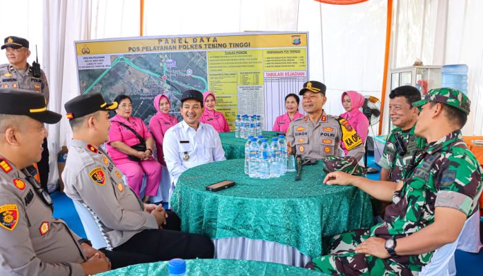Kapolres Tebing Tinggi Bersama Walikota Tinjau Kesiapan Pos Pengamanan Nataru