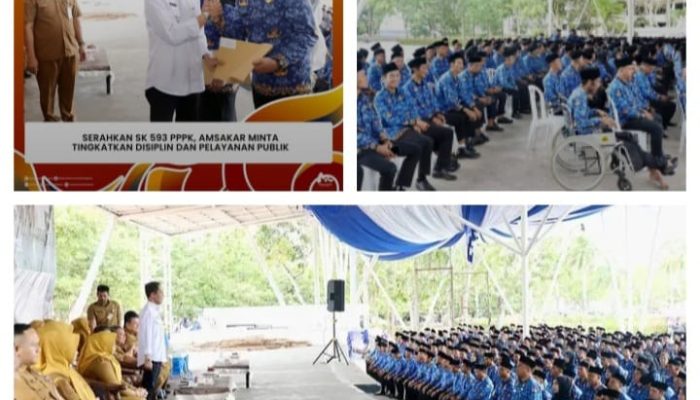 Serahkan SK 593 PPPK, Amsakar Minta Tingkatkan Disiplin dan Pelayanan Publik
