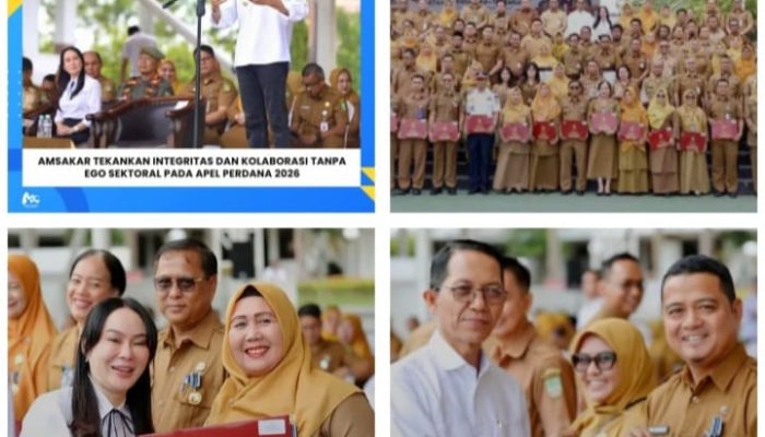 Amsakar Tekankan Integritas dan Kolaborasi Tanpa Ego Sektoral pada Apel Perdana 2026