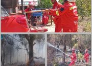 Kebakaran Hutan Lindung di Bukit Dangas, Tim A Damkar Manggala Agni kemenhut Batam berhasil padamkan api.