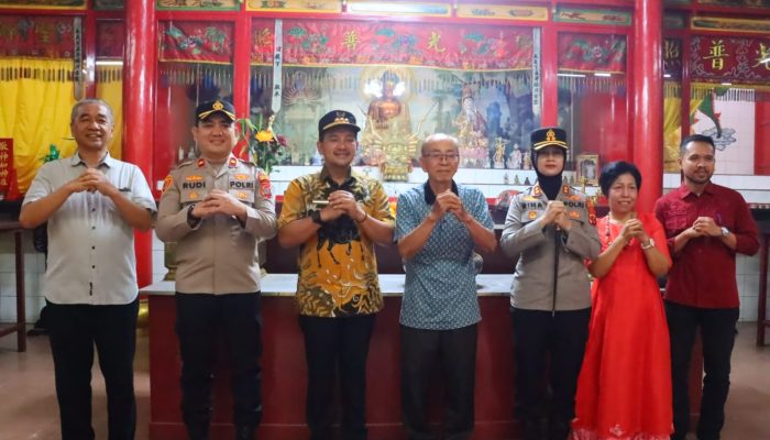 Pastikan Perayaan Imlek Kondusif, Kapolres Tebingtinggi Bersama Walikota Tinjau Kelenteng Jiu Li Dong