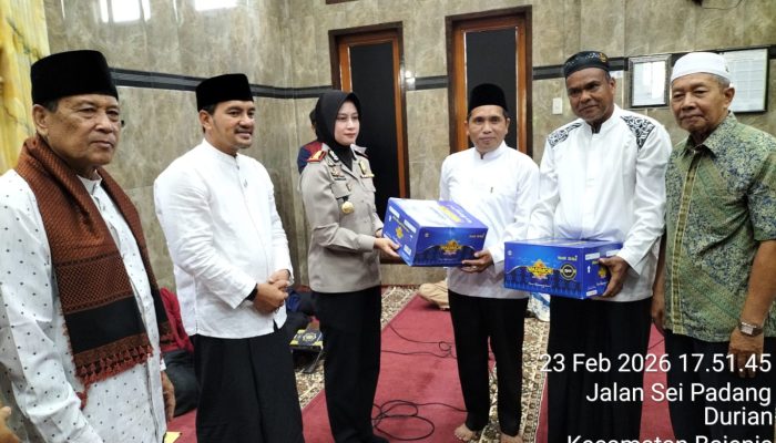 Kapolres Tebing Tinggi dan Wali Kota Safari Ramadhan di Masjid Tafakur