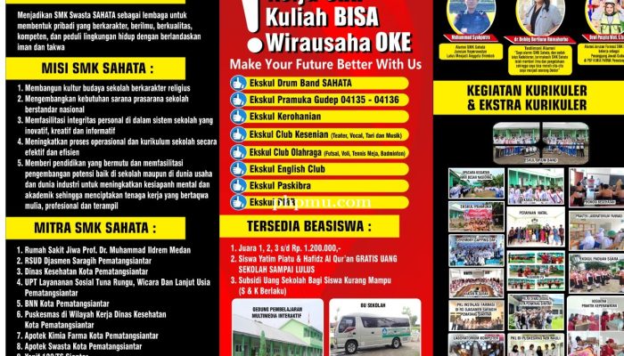 Lulus Langsung Kerja, SMK Swasta Sahata Pematangsiantar Buka Siswa Baru TA 2026/2027 dengan 4 Kompetensi Keahlian