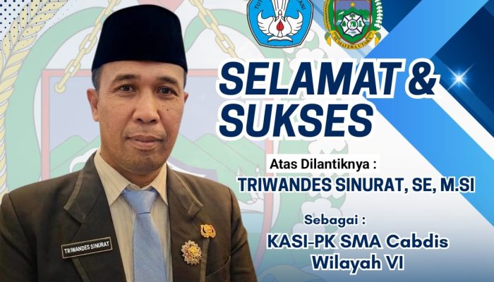 Dilantik Gubsu Bersama 308 Pejabat Struktural Eselon II, III dan IV, Triwandes Sinurat SE MSi Jabat Kasi SMA dan PK Cabang Dinas Wilayah VI 