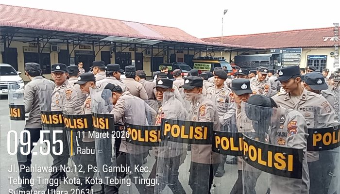Polres Tebing Tinggi Tingkatkan Kesiapsiagaan Personel Melalui Latihan Dalmas