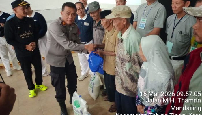 Polres Tebing Tinggi Dukung Baksos Yayasan Budha Tzu Chi, 1.000 Paket Sembako Dibagikan ke Warga