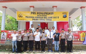 Kapolres Tebing Tinggi Tinjau Lansung Pos Pam di Desa Bartong