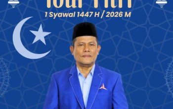 Ketua DPC Partai Demokrat Tebing Tinggi, H Zainal Arifin Tambunan ST Ucapkan Selamat Hari Raya Idul Fitri 1447 H