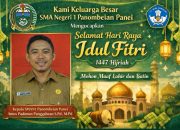 Kepala Sekolah SMAN 1 Panombeian Panei Amos Panggabean Sampaikan Ucapan Idul Fitri 1447 H