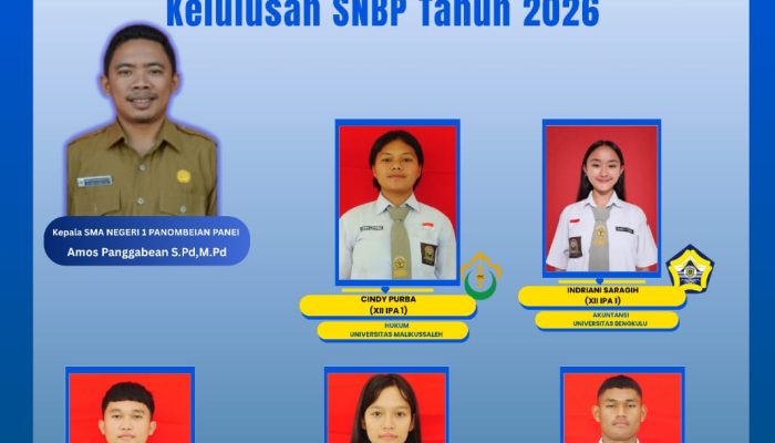 Siswa SMANSA Panombean PaneLulus SNBP 2026, Kepala Sekolah Beri Apresiasi dan Motivasi