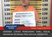 Gerebek Lokasi Peredaran Sabu, Polisi Amankan Seorang Pria Diduga Pengedar