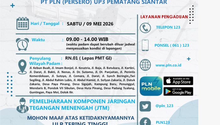 Tingkatkan Kehandalan Listrik, PLN ULP Tebing Tinggi Lakukan Pemeliharaan Komponen Jaringan Tegangan Menengah