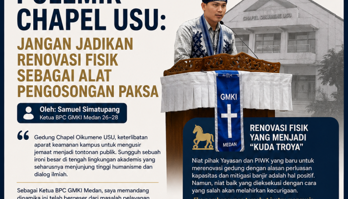 Polemik Chapel USU: Jangan Jadikan Renovasi Fisik sebagai Alat Pengosongan Paksa