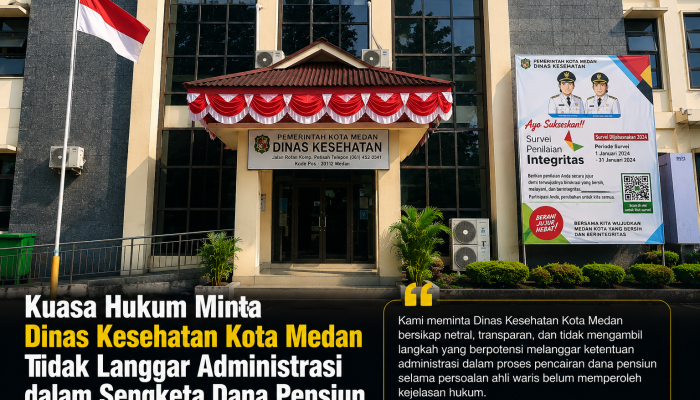 Dinas Kesehatan Kota Medan diminta tidak melakukan tindakan manipulasi, pelanggaran administrasi dan kode etik PNS