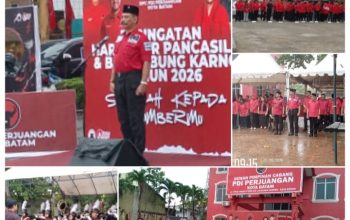 Meski Diguyur Hujan, Seluruh Kader PDI Perjuangan Tetap Semangat Melaksanakan Upacara Hari Lahir Pancasila