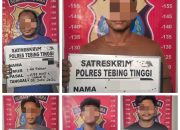 Sat Reskrim Polres Tebing Tinggi Tangkap Lima Pelaku Pencurian Di Gudang CV.Tetap Jaya