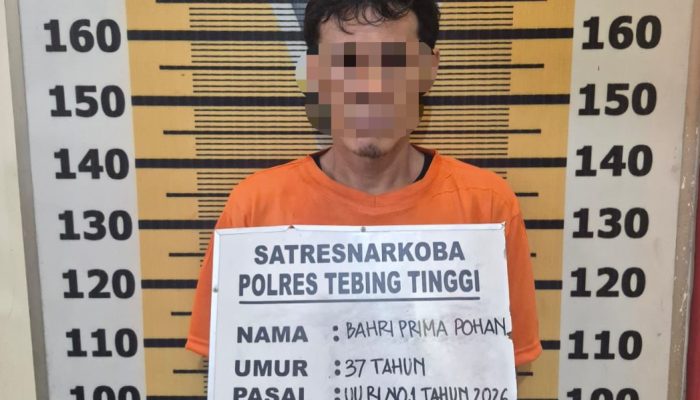 Berbekal Laporan Masyarakat, Sat Resnarkoba Polres Tebing Tinggi Bekuk Pemilik Sabu