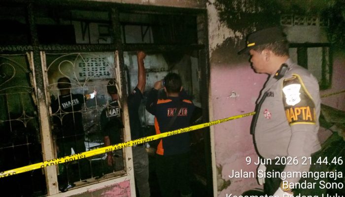 Tiga Unit Rumah Permanen Hangus Terbakar, Polres Tebingtinggi Lakukan Identifikasi