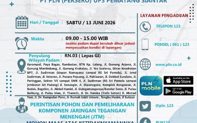 Tingkatkan Kehandalan Listrik, PLN ULP Tebing Tinggi Lakukan Perintisan Pohon dan Pemeliharaan Komponen JTM