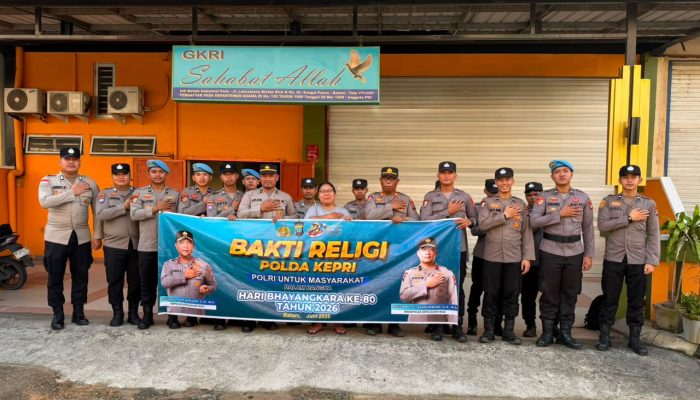 PERINGATI HARI BHAYANGKARA KE-80, POLDA KEPRI GELAR BAKTI RELIGI DI MAHA VIHARA DUTA MAITREYA DAN GKRI SAHABAT ALLAH