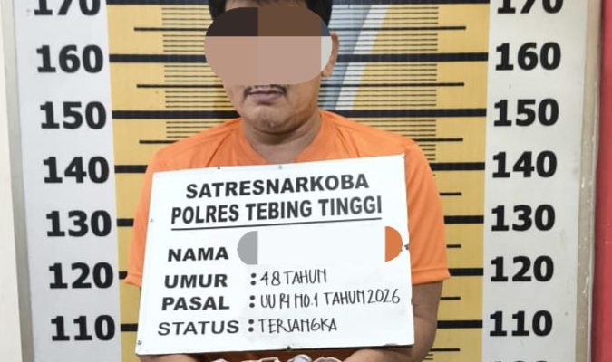 Transaksi Sabu Gagal, Seorang Pria Diamankan Sat Resnarkoba Polres Tebing Tinggi