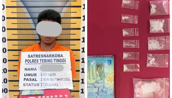 Sat Resnarkoba Polres Tebing Tinggi Amankan Residivis Berikut 12 Paket Sabu