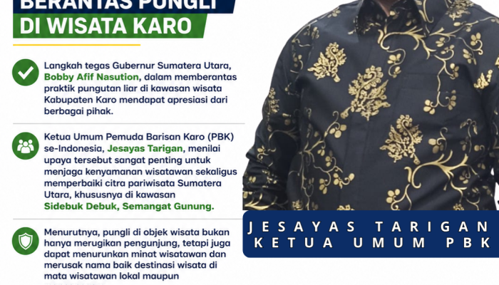 Pemuda Barisan Karo (PBK) Apresiasi Langkah Tegas Pemprov Sumut Berantas Pungli di Wisata Karo