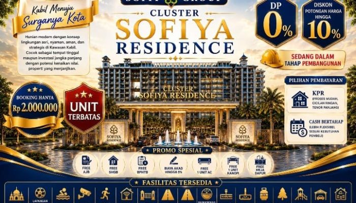 Hadir di Kawasan Strategis Kabil, Sofiya Residence Jadi Pilihan Tepat Investasi Properti Masa Depan