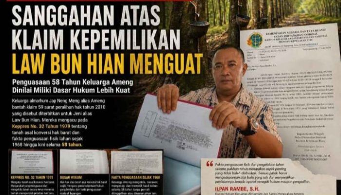 Duduk Perkara Sengketa Lahan 112 Hektare di Karimun yang Kini Bergulir di Polda Kepri, keluarga Ameng miliki dasar hukum yang kuat
