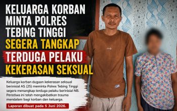 Keluarga Korban Minta Polres Tebing Tinggi Segera Tangkap Terduga Pelaku Kekerasan Seksual