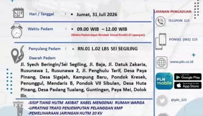 Tingkatkan Kehandalan Listrik, PLN ULP Tebing Tinggi Lakukan Perintisan Pohon dan Pemeliharaan Jaringan