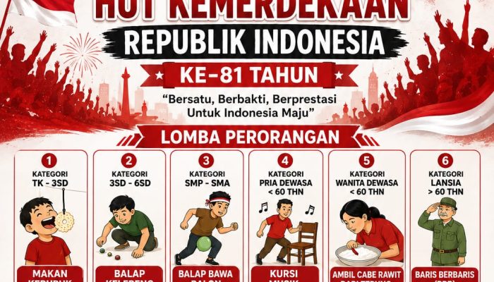 HUT ke-81 Kemerdekaan RI, Punguan Si Raja Panggabean Kota Tebing Tinggi Gelar Perlombaan
