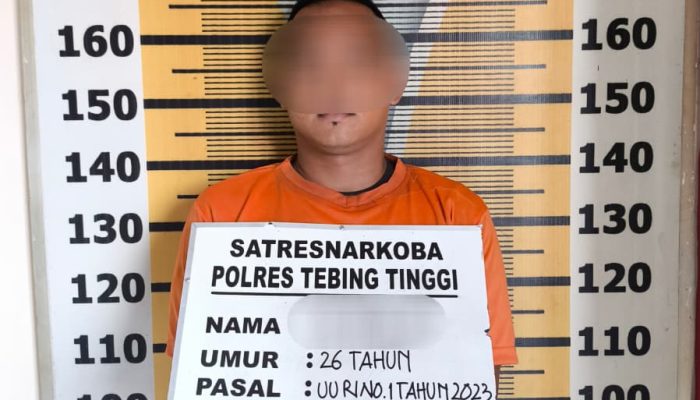 Tindak Lanjut Dumas, Satresnarkoba Polres Tebing Tinggi Amankan Pria Bawa Sabu