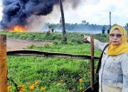 BPBD Simalungun Bantu Padamkan Kebakaran Kolam Limbah PKS PTPN IV Kebun Dolok Ilir