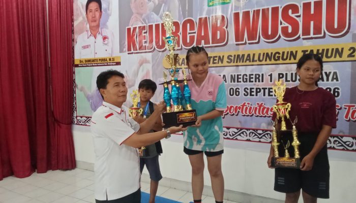 Kejurcab Wushu Sanda Simalungun Ditutup, Sasana SMAN 1 Plus Raya Juara 1 Umum