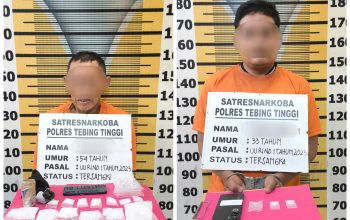 Ungkap Peredaran Sabu, Sat Resnarkoba Polres Tebing Tinggi Tangkap Dua Pelaku dan Sita 257 Gram Sabu