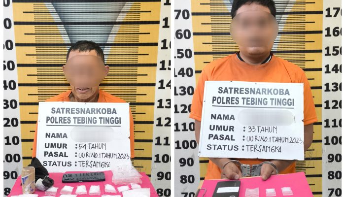 Ungkap Peredaran Sabu, Sat Resnarkoba Polres Tebing Tinggi Tangkap Dua Pelaku dan Sita 257 Gram Sabu