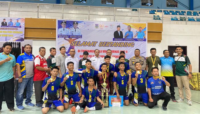 MAN SERDANG BEDAGAI JUARA TURNAMEN BOLA VOLI IGORNAS CUP II KOTA TEBING TINGGI